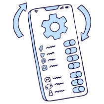 Interface Change Settings Illustration from Bruxelles Duotone Set