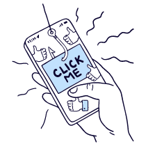 Clickbait Illustration from Bruxelles Duotone Set