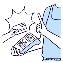 Payment Method Credit Card Declined Illustration from Bruxelles Duotone Set