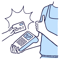Payment Processed Illustration from Bruxelles Duotone Set