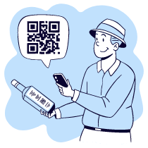 QR Code Purchase Illustration from Bruxelles Duotone Set