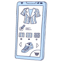 Shopping Customize Product With Online Shopping Illustration from Bruxelles Duotone Set