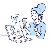Online Romance illustration - Free transparent PNG, SVG. No sign up needed.