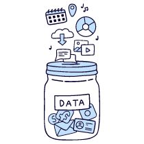 Gathering Of Data 3 Illustration from Bruxelles Duotone Set