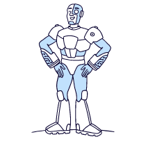 Half Robot Half Human 2 Illustration from Bruxelles Duotone Set