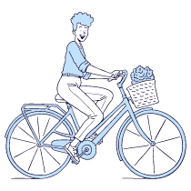 Bicycle Illustration from Bruxelles Duotone Set