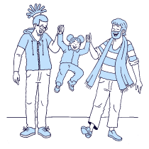 Lgbt People Families Illustration from Bruxelles Duotone Set