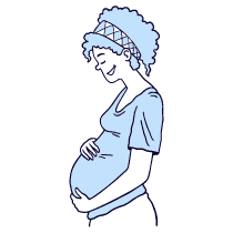 Pregnancy Illustration from Bruxelles Duotone Set