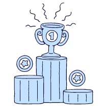 Users People Rewards Someone Top Of A Podium Illustration from Bruxelles Duotone Set