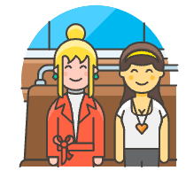 Bus Passengers 4 Illustration from UX Colors Set