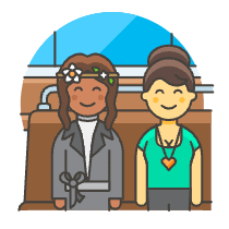 Bus Passengers 6 Illustration from UX Colors Set