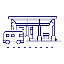 Bus Station Illustration from UX Line Set
