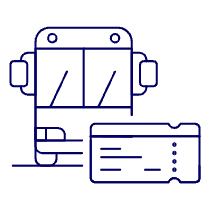 Bus Transit Ticket Illustration from UX Line Set
