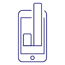 Mobile Phone Chart Illustration from UX Line Set