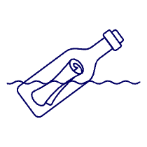 Bottled Letter Illustration from UX Line Set