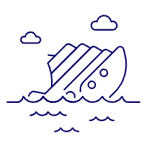 Sinking Ship Illustration from UX Line Set
