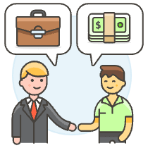 Business Deal 1 Illustration from UX Colors Set