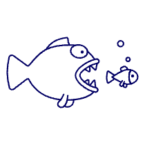Big Small Fish Illustration from UX Line Set