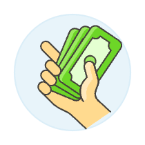 Hand Money 3 Illustration from UX Colors Set
