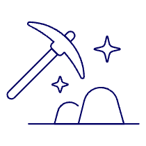Mining Money Illustration from UX Line Set