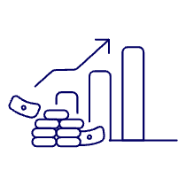 Money Bar Graph Illustration from UX Line Set