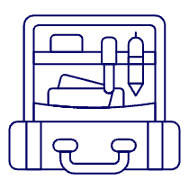 Open Leather Briefcase Illustration from UX Line Set