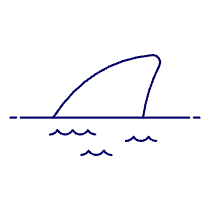 Shark Fin Illustration from UX Line Set