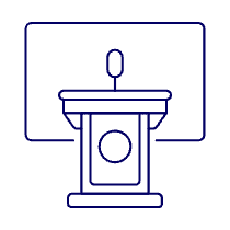 Podium Presentation 1 Illustration from UX Line Set