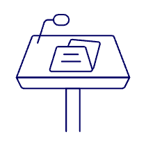 Podium Presentation 3 Illustration from UX Line Set