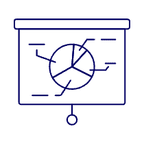 Projector Pie Chart Illustration from UX Line Set