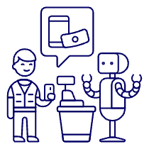 Cashier Robot 1 Illustration from UX Line Set