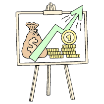 Business Business Graph Positive Illustration from Bruxelles Set