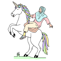 Business Startup Character Muslim Woman Illustration from Bruxelles Set