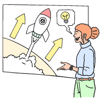 Business Startup New Product Launch Illustration from Bruxelles Set