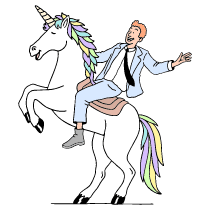 Business Startup Unicorn Startup Illustration from Bruxelles Set