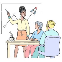 Business Startup Woman Led Startup Company Illustration from Bruxelles Set