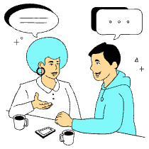 Conversation Illustration from London Set
