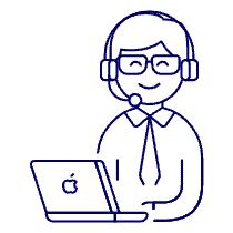 Customer Service Laptop 5 Illustration from UX Line Set