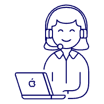 Customer Service Laptop 6 Illustration from UX Line Set