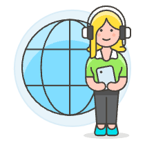 Customer Service Network 1 Illustration from UX Colors Set