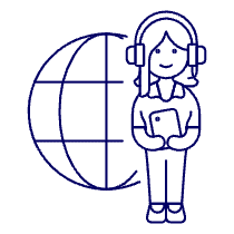 Customer Service Network 1 Illustration from UX Line Set