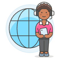Customer Service Network 3 Illustration from UX Colors Set