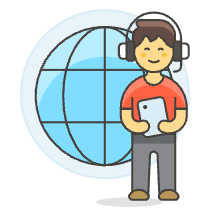 Customer Service Network 5 Illustration from UX Colors Set