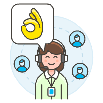 Customer Service Rating 1 1 Illustration from UX Colors Set