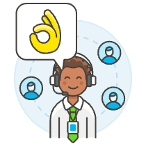 Customer Service Rating 1 5 Illustration from UX Colors Set