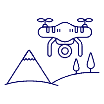 Camera Drone 5 Illustration from UX Line Set