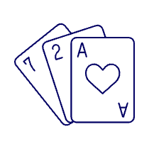 Card Poker Illustration from UX Line Set