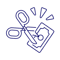 Cutting Expense Illustration from UX Line Set