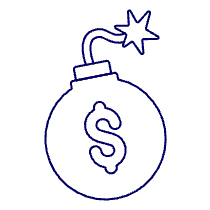 Debt Bomb Illustration from UX Line Set
