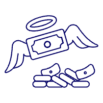 Flying Money Illustration from UX Line Set